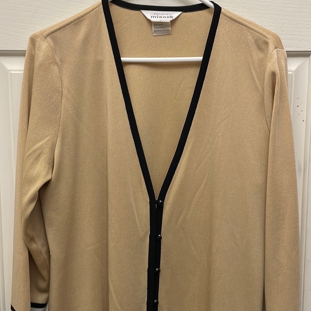Exclusively Misook Button Front Cardigan Sweater … - image 2